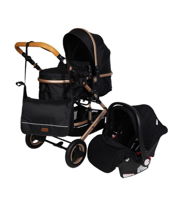 POUSSETTE URBAN TENDANCE RÉVERSIBLE AVEC MAXI COSI ET SAC À LANGER NOIR – MON BÉBÉ